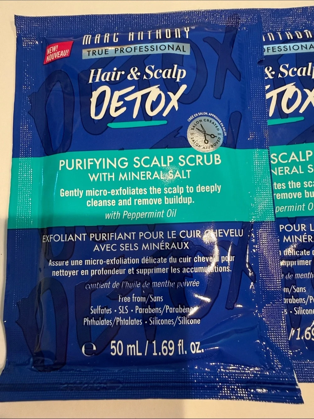 NEW 6x Marc Anthony Hair & Scalp Detox Purifying Scalp Scrub Mineral Salt 50ml